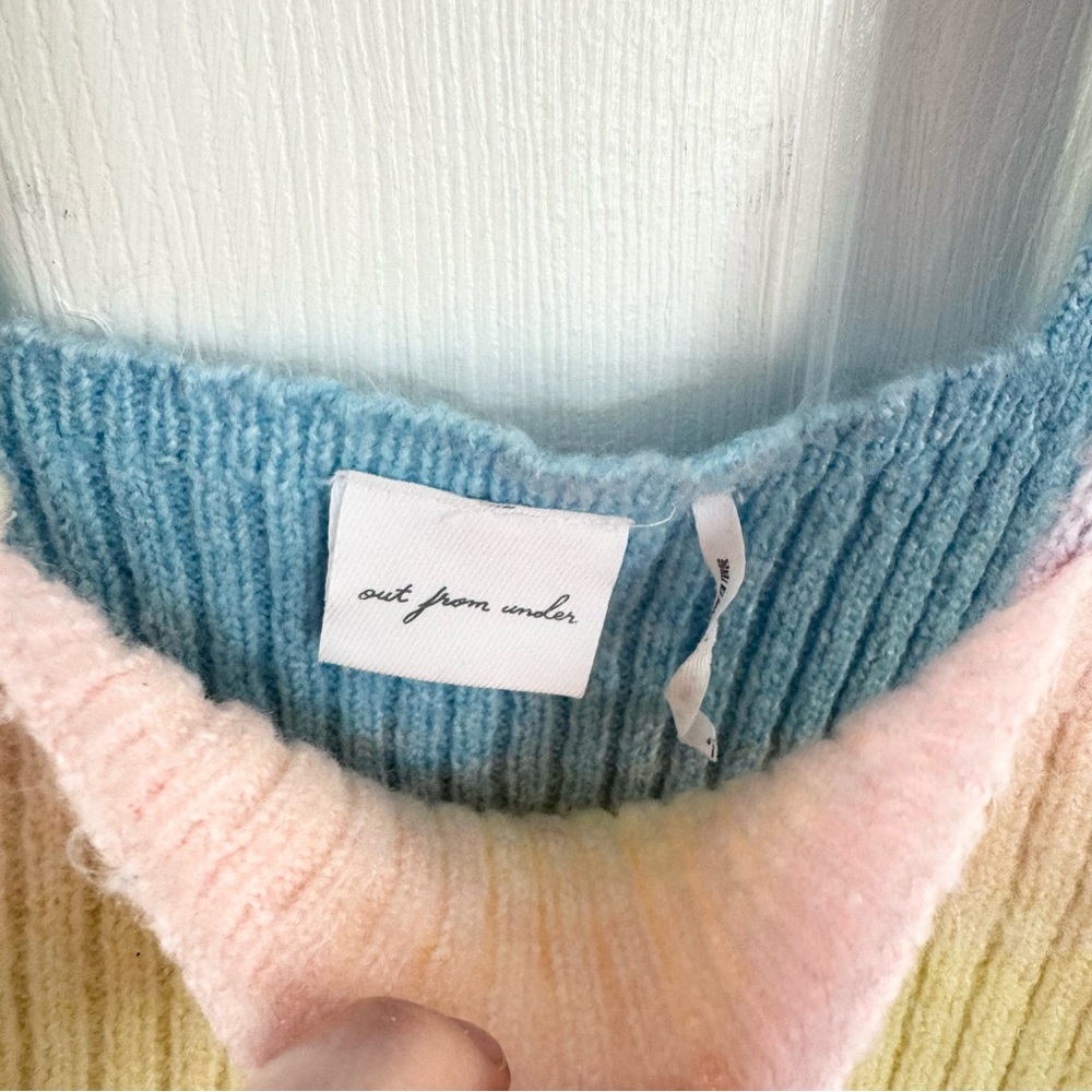 Urban Outfitters Out From Under Pastel Ribbed Knit Crop Top SMALL - Picture 2 of 4